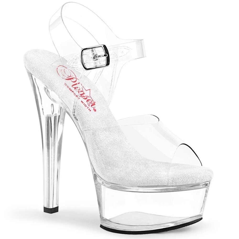 Pleaser Women's Clear Platform Sandals